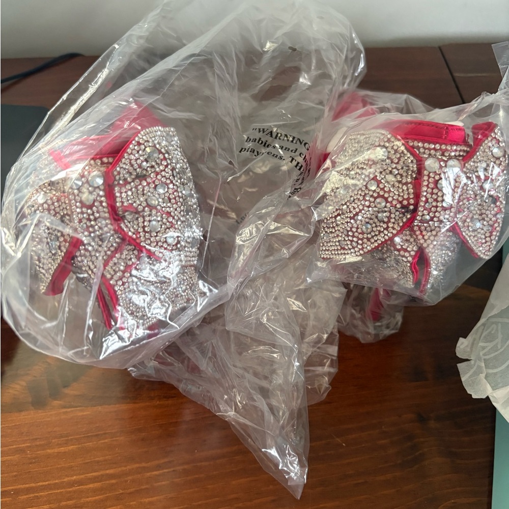 Pink and Silver Rhinestone Heels